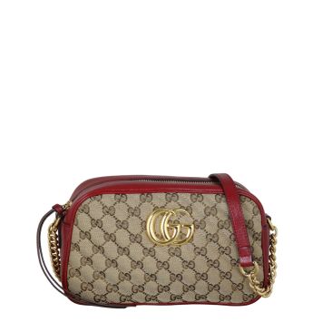 Gucci GG Canvas Marmont Diagonal Small Camera Bag