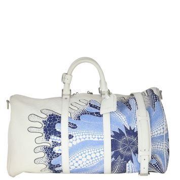 Louis Vuitton x Yayoi Kusama Keepall 50 Bandouliere Monogram Taurillon Psychedelic Flower