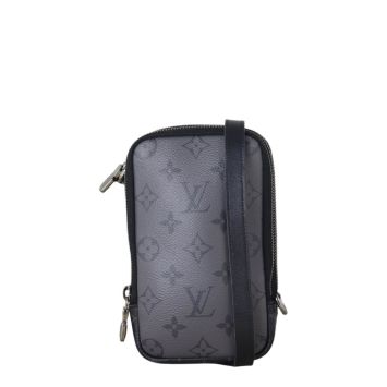 Louis Vuitton Double Phone Pouch Monogram Eclipse Reverse