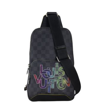 Louis Vuitton Avenue Sling Bag Damier Graphite Logo