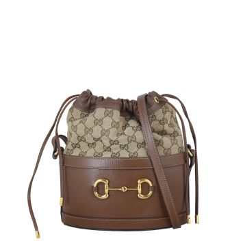 Gucci GG Supreme Horsebit 1955 Drawstring Bucket Bag