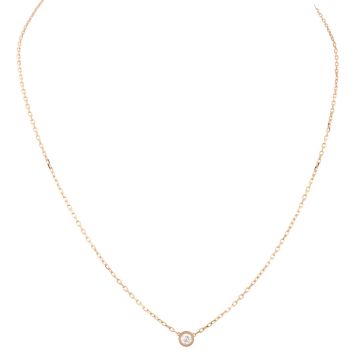 Cartier D’Amour Diamond 18k Rose Gold Necklace Small