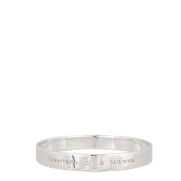 Tiffany & Co Keyhole Diamond Sterling Silver Bangle