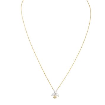 Tiffany & Co Schlumberger Bee Diamond Pendant 18k Yellow Gold Necklace