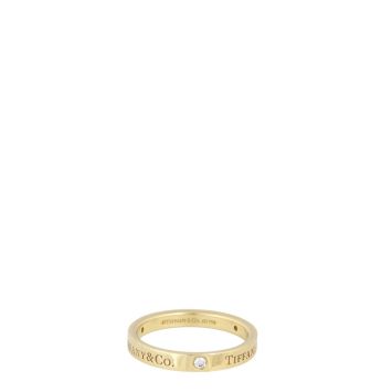 Tiffany & Co. Diamond 18k Yellow Gold Band Ring