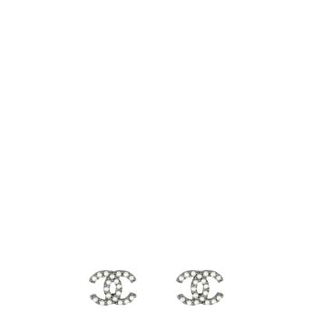 Chanel CC Pearl Stud Earrings