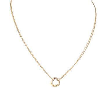 Cartier Trinity 18k Yellow, White & Rose Gold Necklace Mini