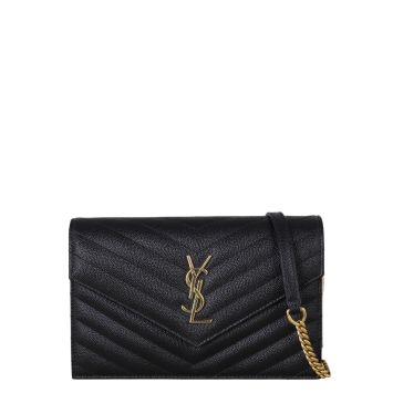 Saint Laurent Cassandre Envelope Chain Wallet