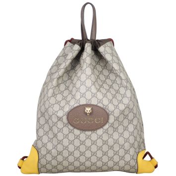 Gucci GG Supreme Neo Vintage Drawstring Backpack Front