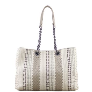 Bottega Veneta Intrecciato Double Chain Tote Front