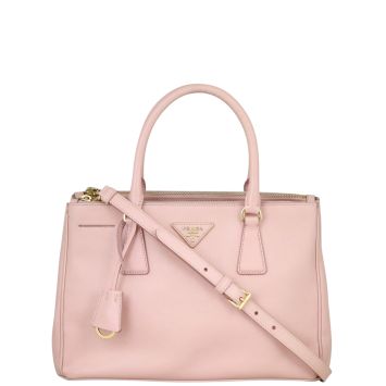 Prada Saffiano Lux Galleria Double Zip Tote Small Front