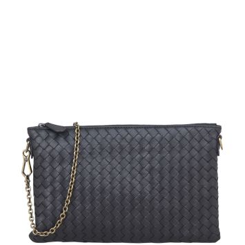 Bottega Veneta Nappa Intrecciato Biletto Crossbody Front