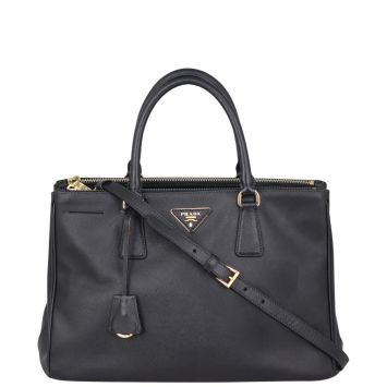 Prada Saffiano Lux Galleria Double Zip Tote Medium Front
