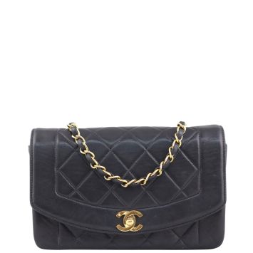 Chanel Vintage Quilted Diana Flap Bag Front

