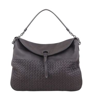 Bottega Veneta Intrecciato Chain Hobo Front
