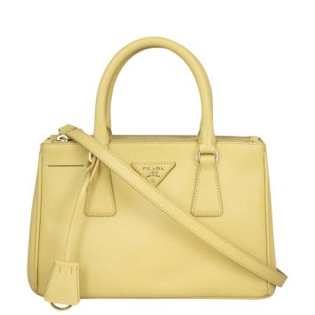Prada Saffiano Lux Galleria Double Zip Tote Mini Front
