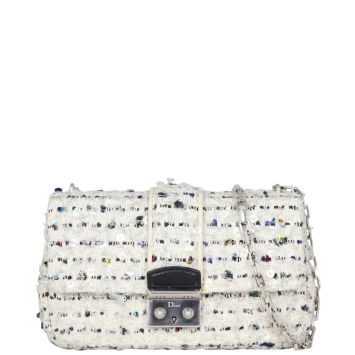 Dior Miss Dior Mini Tweed Flap Bag Front

