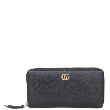 Gucci GG Leather Zip Around Wallet Front
