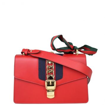 Gucci Sylvie Small Shoulder Bag Front with Strap