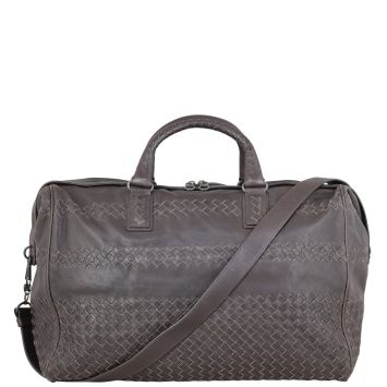 Bottega Veneta Intrecciato Nappa Duffle Bag Front with Strap