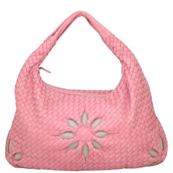 Bottega Veneta Nappa Intrecciato Flower Hobo Front