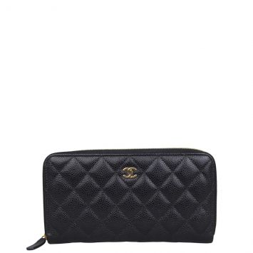 Chanel Classic Long Zipped Wallet Front
