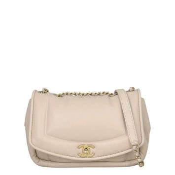 Chanel Vintage Puffy Flap Bag Medium Front with Strap