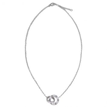 Cartier Love Necklace 18k White Gold Diamonds Back
