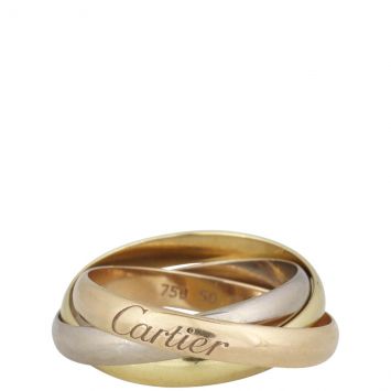 Cartier Trinity Ring Classic 18k White, Rose & Yellow Gold Front