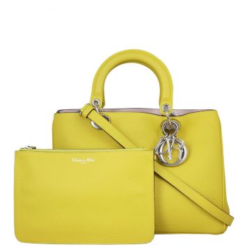 Dior Diorissimo Medium (yellow) Front with Pouch