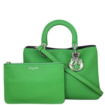 Dior Diorissimo Medium (green) Front with Pouch