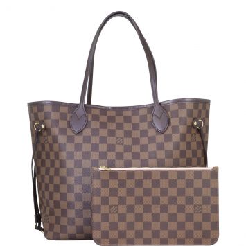 Louis Vuitton Neverfull MM Damier Ebene Front with Pouch