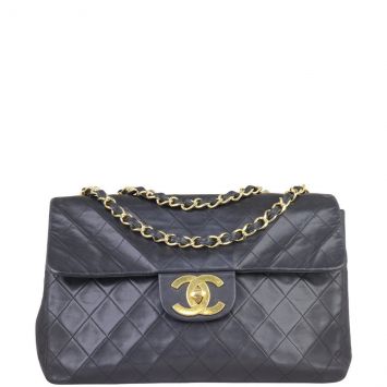 Chanel Maxi Jumbo XL Single Flap Bag Front with Strap