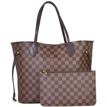 Louis Vuitton Neverfull MM Damier Ebene Frotn with Pouch