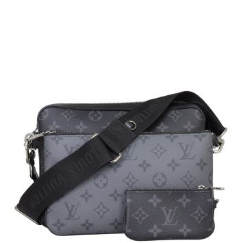 Louis Vuitton Trio Messenger Monogram Eclipse Front with Strap and Pouch