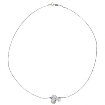 Tiffany & Co Paper Flowers Platinum Tanzanite Necklace Front