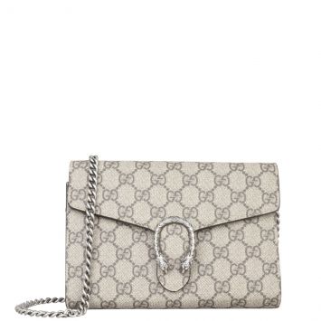 Gucci Dionysus GG Supreme Chain Wallet Front with Strap