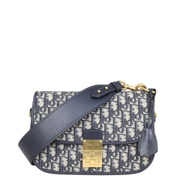 Dior Oblique Flap Bag Front with Strap