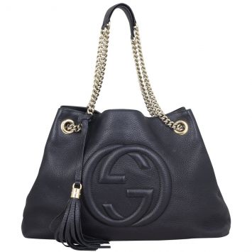 Gucci Soho Chain Shoulder Bag Medium Front with Strap