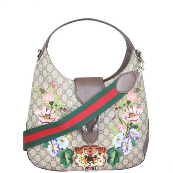 Gucci Dionysus GG Supreme Embroidered Hobo Front with Strap