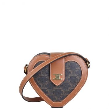 Celine Tambour Heart Crossbody Front with Strap