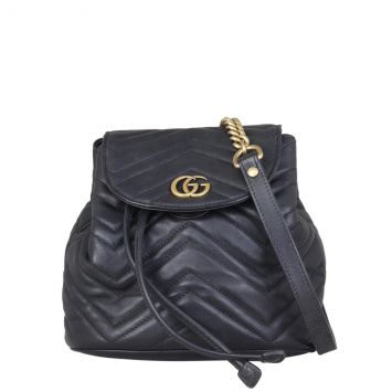 Gucci GG Marmont Mini Backpack Front with Strap