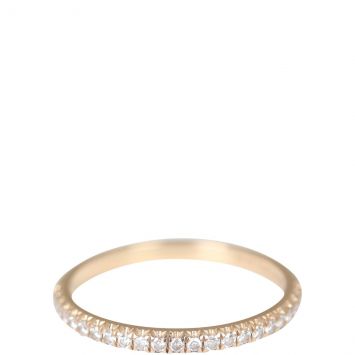 Tiffany & Co Soleste Half Eternity 18k Rose Gold Diamond Ring Front