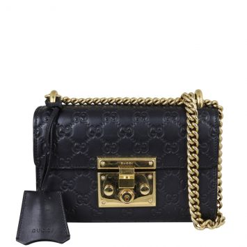 Gucci GG Padlock Small Shoulder Bag Front with Strap