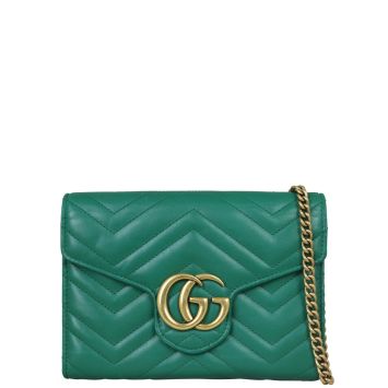 Gucci GG Marmont Matelasse Chain Wallet Front with Strap