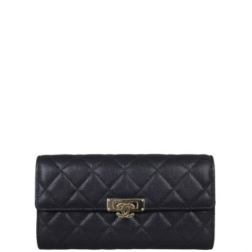 Chanel CC Golden Class Long Wallet Front