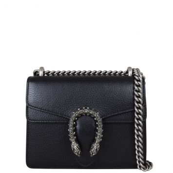 Gucci Dionysus Mini Leather Shoulder Bag Front with Strap