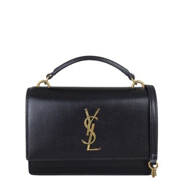 Saint Laurent Sunset Chain Wallet Front with Strap