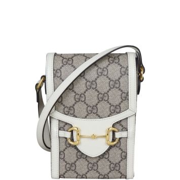 Gucci GG Supreme Horsebit Pouch Front with Strap