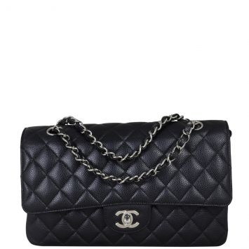 Chanel Classic Double Flap Medium Front Showing Chain